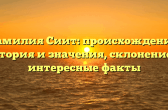 Фамилия Сиит: происхождение, история и значения, склонение и интересные факты
