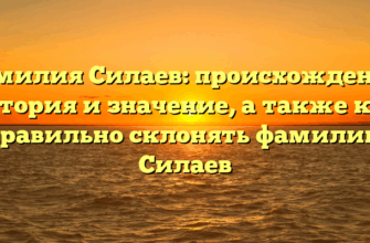Фамилия Силаев: происхождение, история и значение, а также как правильно склонять фамилию Силаев
