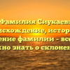 Фамилия Сиукаев: происхождение, история и значение фамилии – все, что нужно знать о склонении.