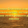 Фамилия Слотины: изучаем происхождение, историю и склонение этого редкого русского имени
