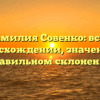 Фамилия Совенко: всё о происхождении, значении и правильном склонении