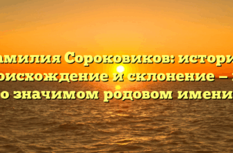 Фамилия Сороковиков: история, происхождение и склонение — всё о значимом родовом имени