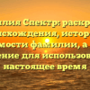 Фамилия Спектр: раскрытие происхождения, истории и значимости фамилии, а также склонение для использования в настоящее время