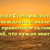 Фамилия Столярж: история, происхождение и значение, а также правильное склонение — всё, что нужно знать