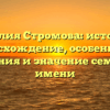 Фамилия Стромова: история и происхождение, особенности склонения и значение семейного имени