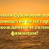 Фамилия Сухоносов: полное руководство по истории, происхождению и склонению фамилии!