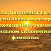 Фамилия Топчиенко: все, что вы хотели знать об истории, происхождении, значении и правильном склонении этой фамилии.
