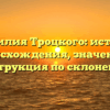 Фамилия Троцкого: история происхождения, значение и инструкция по склонению