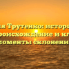 Фамилия Трутенко: исторический обзор, происхождение и ключевые моменты склонения