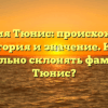 Фамилия Тюнис: происхождение, история и значение. Как правильно склонять фамилию Тюнис?