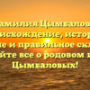 Фамилия Цымбалова: происхождение, история, значение и правильное склонение — узнайте все о родовом имени Цымбаловых!