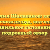 Фамилия Шалабанов: история происхождения, значение и правильное склонение — подробный обзор