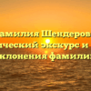 Фамилия Шендерова: исторический экскурс и разбор склонения фамилии