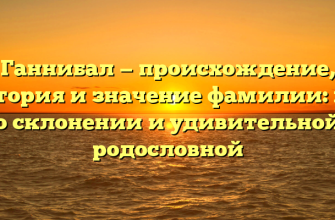 Ганнибал — происхождение, история и значение фамилии: все о склонении и удивительной родословной