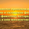 Гасишвили: происхождение, значение и склонение фамилии. История фамилии, которая может крыть в себе множество тайн!