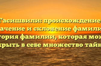 Гасишвили: происхождение, значение и склонение фамилии. История фамилии, которая может крыть в себе множество тайн!
