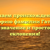 Изучаем происхождение и историю фамилии Гатала: узнайте значение и простой способ склонения!