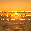 Изучаем происхождение и историю фамилии Дикенсон: значение и правильное склонение