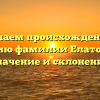 Изучаем происхождение и историю фамилии Елатонцева: значение и склонение