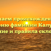 Изучаем происхождение и историю фамилии Калужин: значение и правила склонения