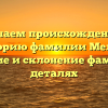 Изучаем происхождение и историю фамилии Мелфи: значение и склонение фамилии в деталях