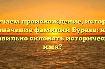 Изучаем происхождение, историю и значение фамилии Бураев: как правильно склонять историческое имя?