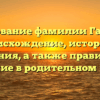 Исследование фамилии Гавнюков: происхождение, история и значения, а также правильное склонение в родительном падеже.