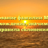 Исследование фамилии Маненок: происхождение, значимость и правила склонения.