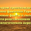 Исследуем происхождение и значение фамилии Герюгова: интересные факты и склонение для родственников и генеалогических деревьев
