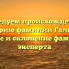 Исследуем происхождение и историю фамилии Гальчик: значение и склонение фамилии от эксперта