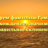 Исследуем фамилию Гомзякова: происхождение, значимость и правильное склонение
