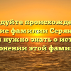 Исследуйте происхождение и значение фамилии Серяков: все, что вам нужно знать о истории и склонении этой фамилии