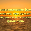 История и значение фамилии Савельзон: все, что нужно знать о происхождении и склонении этой фамилии.