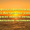 История и происхождение фамилии Вострикова: узнайте всё, что нужно знать и овладейте правильным склонением.