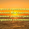 История и происхождение фамилии Маглакелидзе: подробное рассмотрение и правила склонения