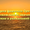 История фамилии Суптеля: происхождение, значение и склонение в уникальной статье