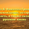 От А до Я: Фамилия Грибанов — происхождение, история и значимость, а также склонение в русском языке