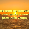 От истории до склонения: происхождение и значение фамилии Серик