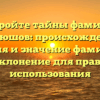 Откройте тайны фамилии Митюшов: происхождение, история и значение фамилии, а также склонение для правильного использования