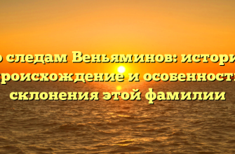 По следам Веньяминов: история, происхождение и особенности склонения этой фамилии