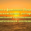 Подробно о фамилии Поддубный: происхождение, история и правильное склонение для генеалогических исследований