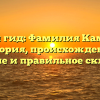 Полный гид: Фамилия Камалова – история, происхождение, значение и правильное склонение