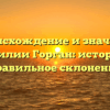 Происхождение и значение фамилии Горган: история и правильное склонение
