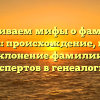 Развеиваем мифы о фамилии Верхола: происхождение, история и склонение фамилии от экспертов в генеалогии