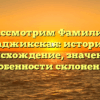 Рассмотрим Фамилию Таджикская: история, происхождение, значение и особенности склонения