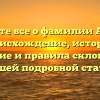 Узнайте все о фамилии Адиль: происхождение, история, значение и правила склонения в нашей подробной статье