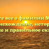 Узнайте все о фамилии Микуш: происхождение, историю, значение и правильное склонение