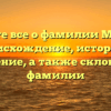Узнайте все о фамилии Муркин: происхождение, история и значение, а также склонение фамилии