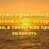 Узнайте все о фамилии Целуев: происхождение, история и значения, а также как правильно склонять