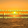 Узнайте о происхождении и значении фамилии Лилипутин и как ее правильно склонять